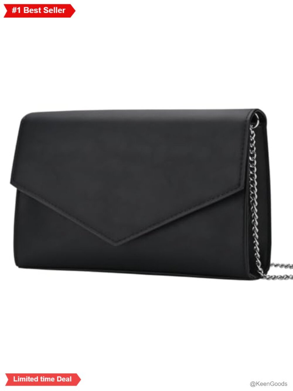 PU Faux Leather Envelope Clutch Crossbody Evening Bag
